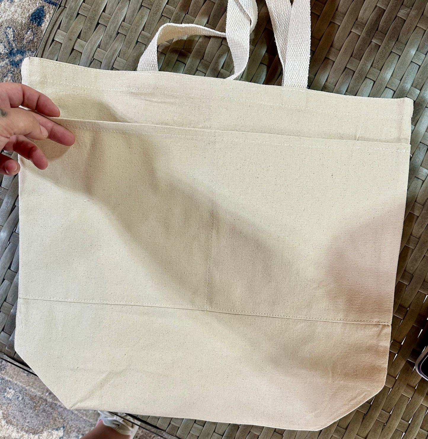 Everything is Fine Embroidered Canvas Bag