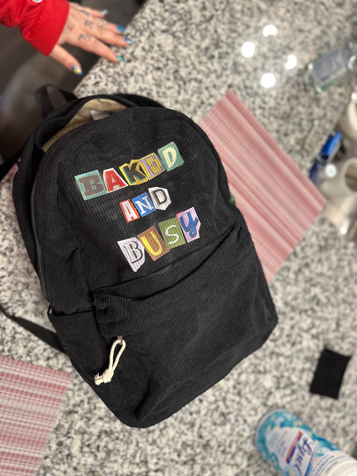 Baked&Busy Corduroy Back Pack￼