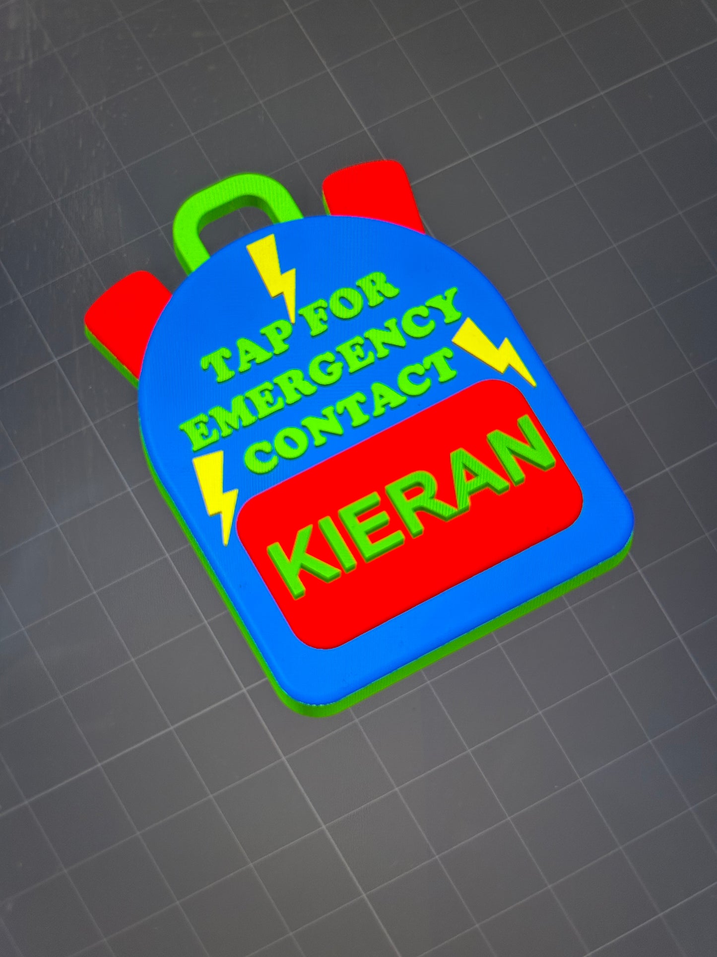Personalized Emergency BookBag Tap Keychain