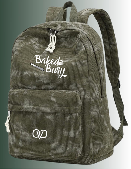 Baked&Busy Embroidered Corduroy BookBags