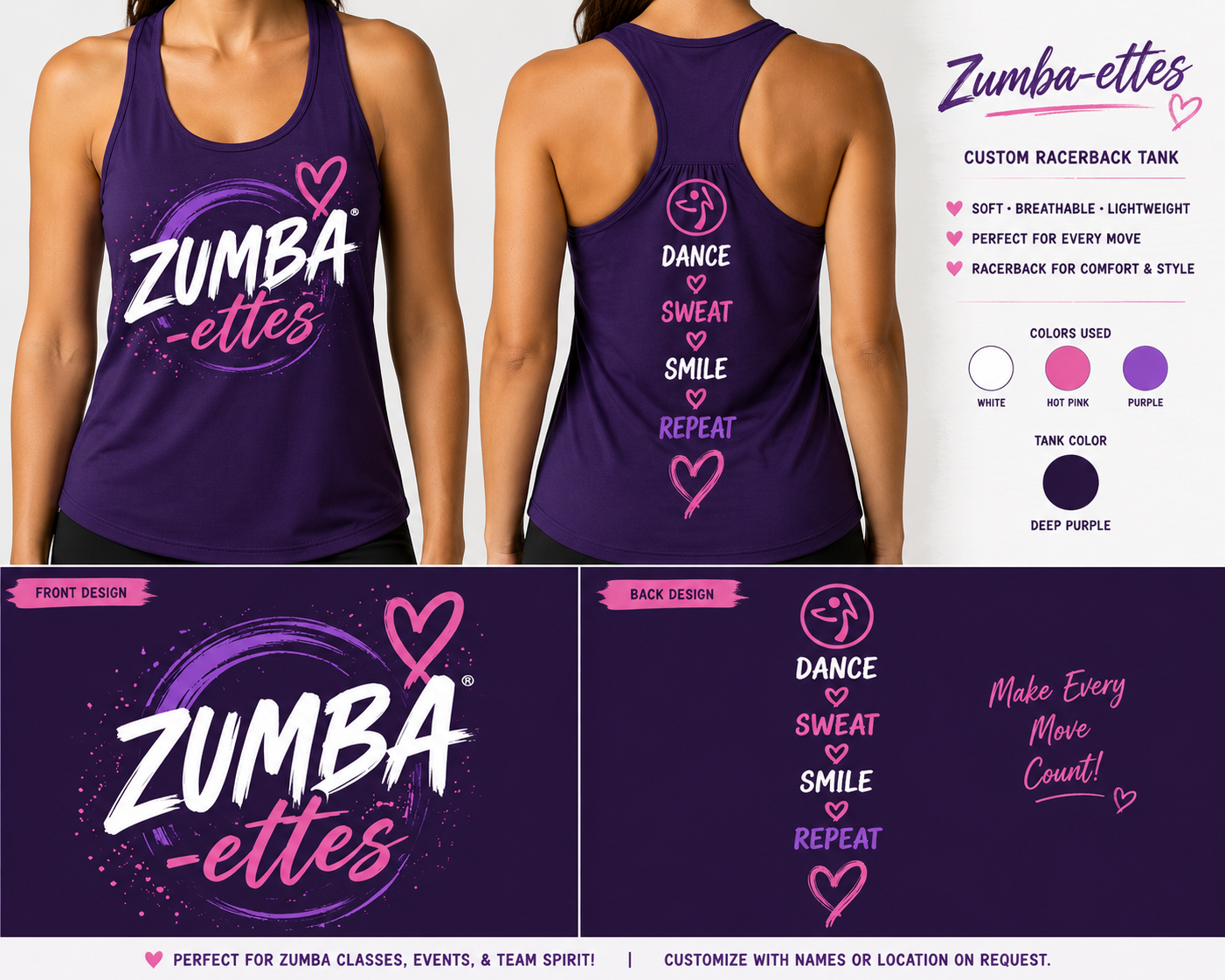 Zumba-ettes Tanks