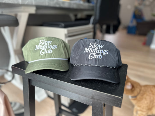 Slow Morning Club Embroidered Hats