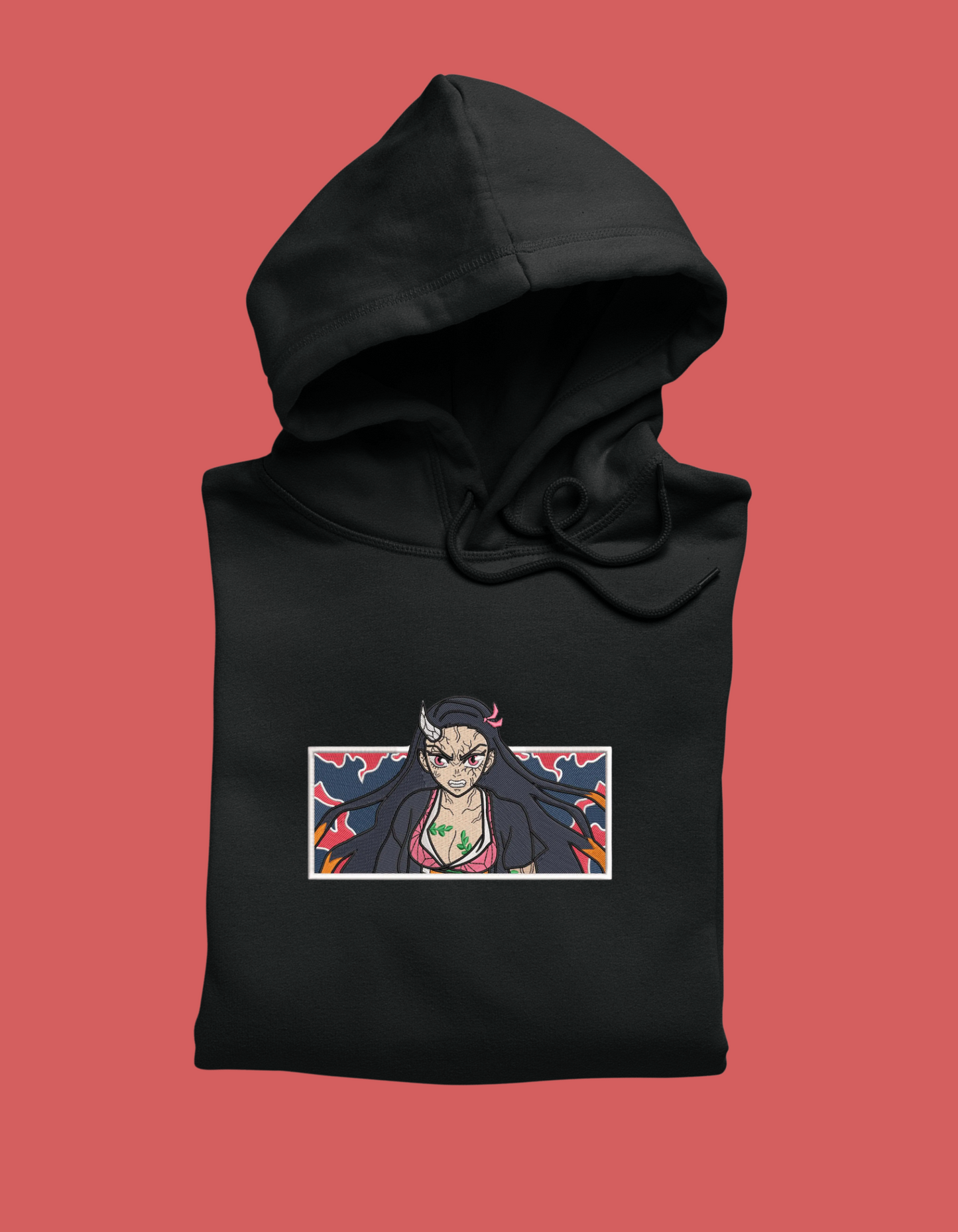 Nezuko Embroidered Hoodie/Crewneck