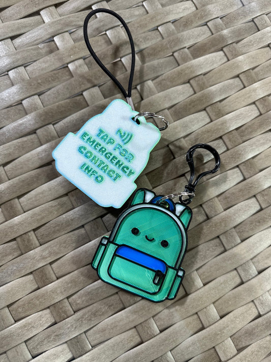 Bookbag Emergency Tap Tag