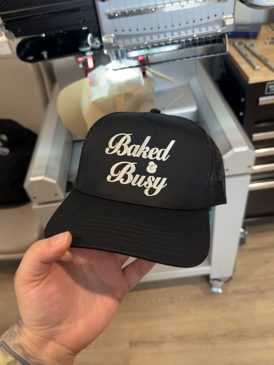 NEW Baked&Busy Embroidered Mesh Hat
