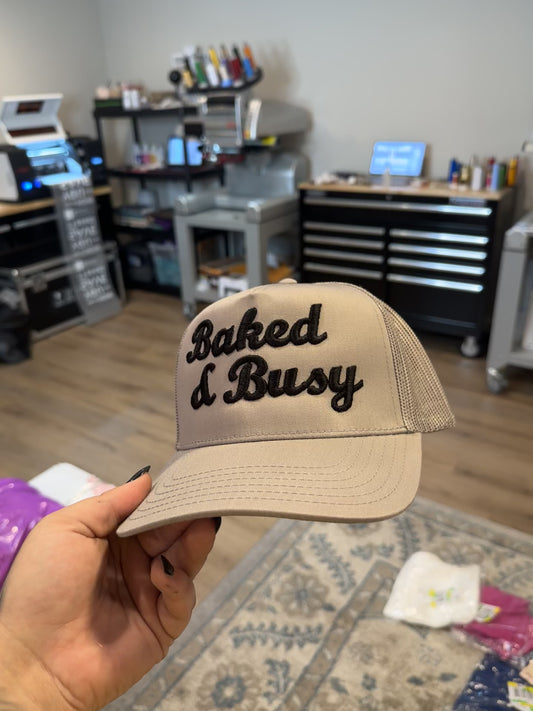 Baked&Busy Puff Embroidered Hat